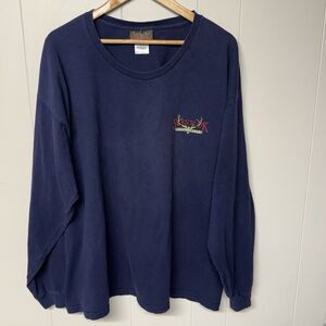 Hunting Scent-Lok Advisory Team Long Sleeves T Shirt Deer Graphic Blue Men 3XL